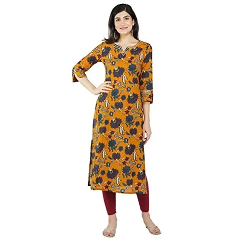 Trendy Cotton Straight Printed Kurti