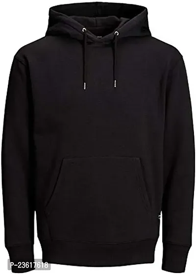 Trendy Cotton Solid Full Sleeves Regular Hooded Sweatshirt for Men-thumb0