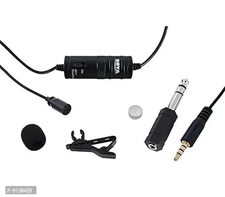 Boya BYM1 Omnidirectional Lavalier Condenser Microphone with 6Mtr Audio Cable-thumb0