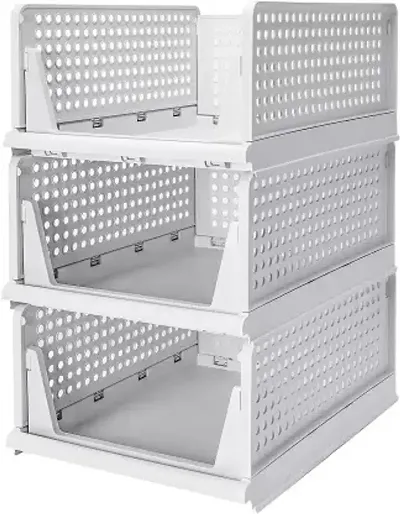 Stackable Storage Organizer - (3PC- Big White)