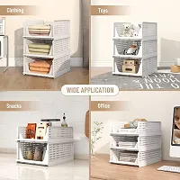 Stackable Storage Organizer - (3PC- Big White)-thumb2