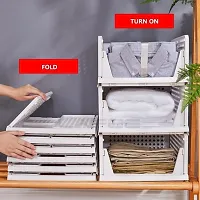 Stackable Storage Organizer - (3PC- Big White)-thumb3