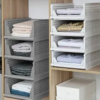 Stackable Storage Organizer - (3PC- Big White)-thumb4