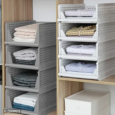 Stackable Storage Organizer - (3PC- Big White)-thumb5