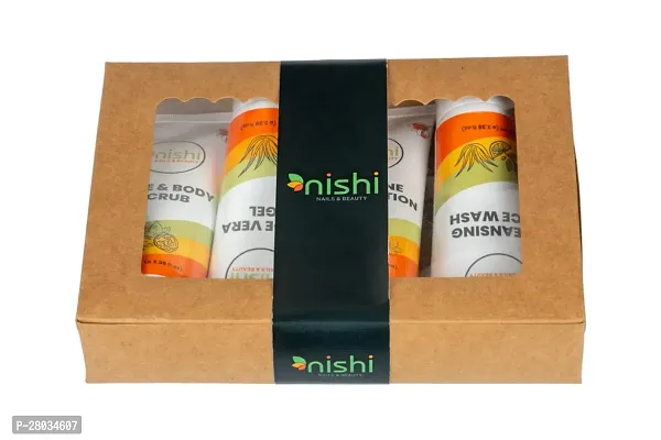 Nishi Cleansing Face Wash (200ML) Aloe vera Gel (200ML) Jasmine Body Lotion Face  Body Scrub Pack OF 4 (4 x 50 ml)-thumb3
