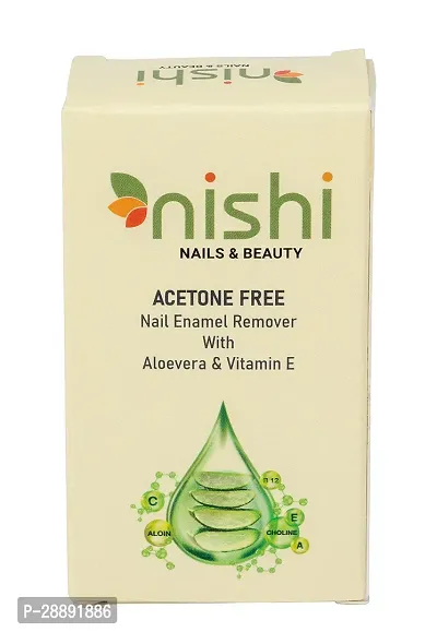 Nishi Nails Acetone-Free Nail Enamel Remover with Aloe Vera  Vitamin E - 27 ml, Green-thumb4