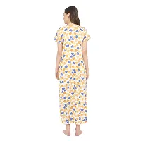 Elegant Yellow Hosiery Printed Nighty For Women-thumb1