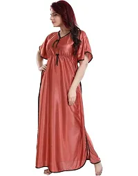 Zionity Women Nighty in Brown-thumb3