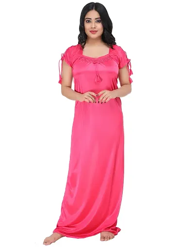 Fancy Satin Regular wear Nighty