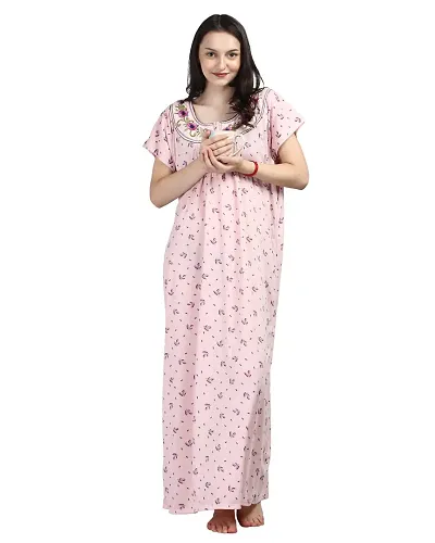 Must Have Cotton Blend Nighty Women's Nightwear 