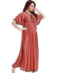 Zionity Women Nighty in Brown-thumb2