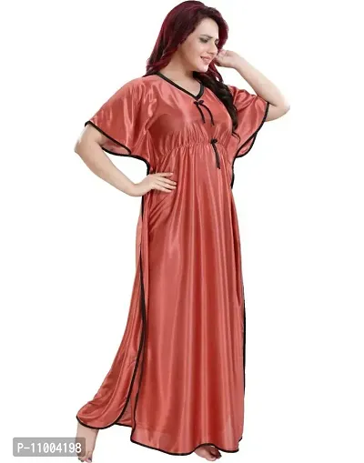 Zionity Women Nighty in Brown-thumb3