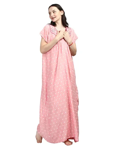 Hot Selling Rayon Nighty Women's Nightwear 