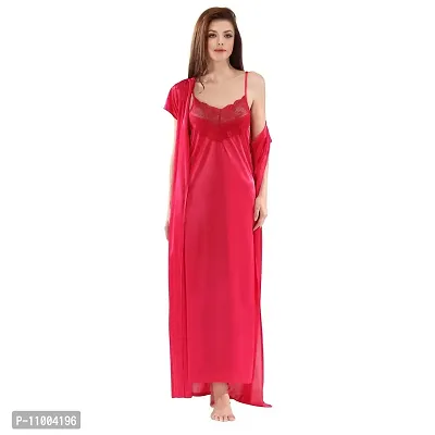 Zionity Nighty with Robe for Women-thumb3