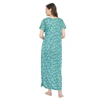 Elegant Green Hosiery Printed Nighty For Women-thumb1