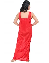 Zionity Women Nighty in Red (Free Size)-thumb1