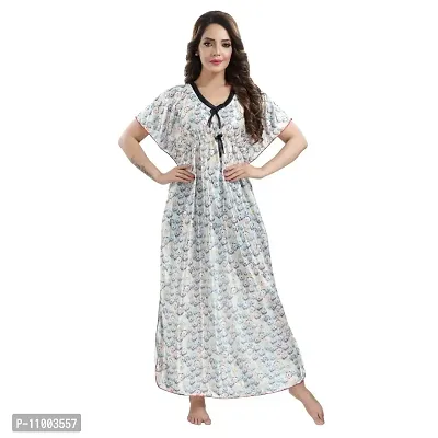 Zionity Printed Nighty for Women-thumb2