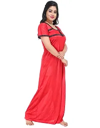 Zionity Women Nighty in Red (Free Size)-thumb2