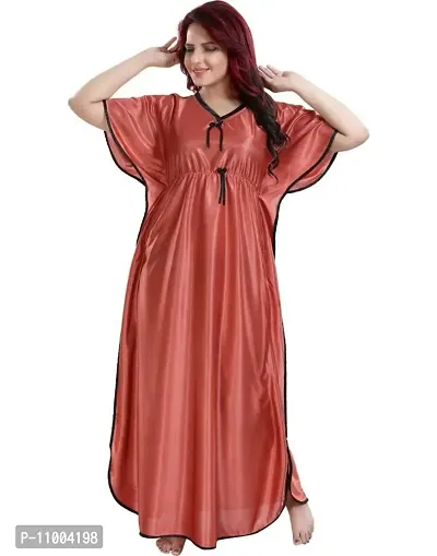 Zionity Women Nighty in Brown