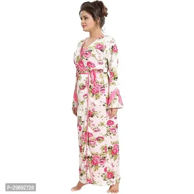 Stylist Satin Nighty And Robe For Women Pack Of 2-thumb3