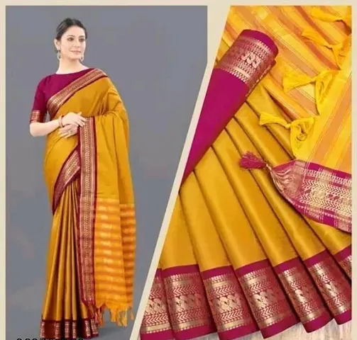 Charvi superior Art Silk Saree with Blouse piece For Women