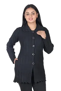 Stylish Black Woolen Winter Sweaters For Women-thumb1