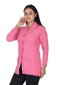 Stylish Pink Woolen Winter Sweaters For Women-thumb2