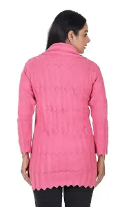 Stylish Pink Woolen Winter Sweaters For Women-thumb3