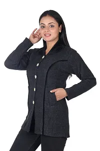 Womens Woolen Button Cardigan-thumb1