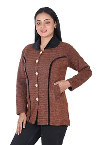 Womens Woolen Button Cardigan-thumb1