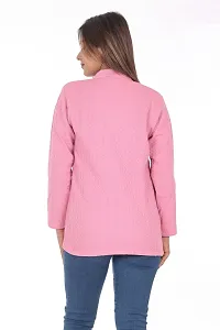 Ninish Woolen Front Open Buttoned Women Cardigan Sweaters-thumb1