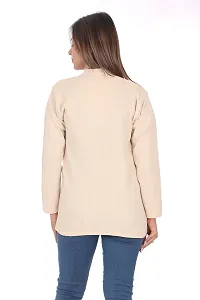 Ninish Woolen Front Open Buttoned Women Cardigan Sweaters-thumb1