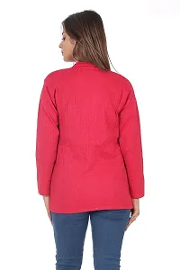 Ninish Woolen Front Open Buttoned Women Cardigan Sweaters-thumb1