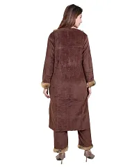 Stylish Velvet Solid Kurti Pant Set for Women-thumb2