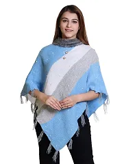 Stylish Wool Poncho for Women-thumb1