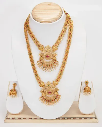 Gold Plated Alloy South Jewellery Sets