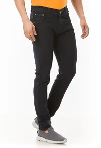 Stylish Denim Black Slim Fit Mid-Rise Jeans For Men-thumb2