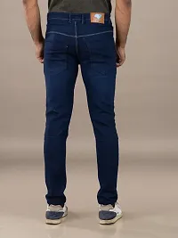 Stylish Denim Blue Slim Fit Mid-Rise Jeans For Men-thumb1