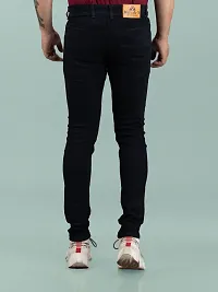 Stylish Denim Black Slim Fit Mid-Rise Jeans For Men-thumb1