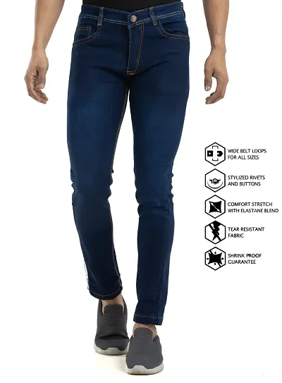 Stylish Denim Mid-Rise Jeans 