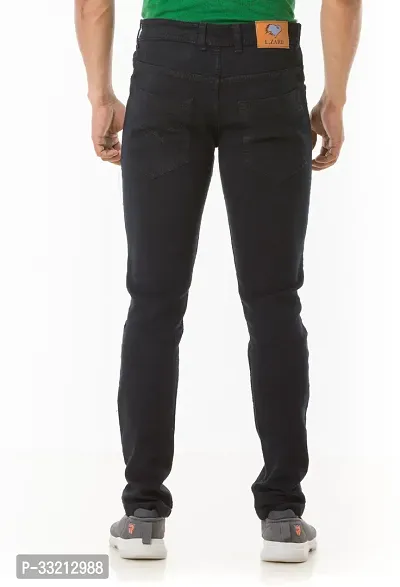 Stylish Black Solid Denim Mid-Rise Jeans For Men-thumb2