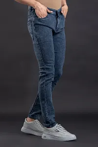 Stylish Denim Grey Slim Fit Mid-Rise Jeans For Men-thumb2