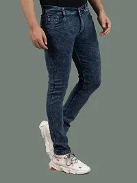 Stylish Denim Grey Slim Fit Mid-Rise Jeans For Men-thumb2