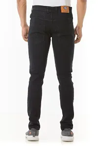 Stylish Denim Black Slim Fit Mid-Rise Jeans For Men-thumb1