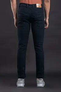 Stylish Denim Black Slim Fit Mid-Rise Jeans For Men-thumb1