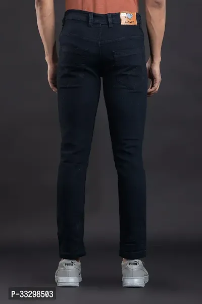 Stylish Denim Black Slim Fit Mid-Rise Jeans For Men-thumb2