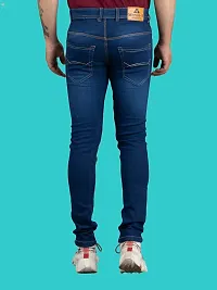 Stylish Blue Denim Faded Mid-Rise Jeans For Men-thumb1