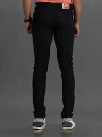 Stylish Denim Black Slim Fit Mid-Rise Jeans For Men-thumb1