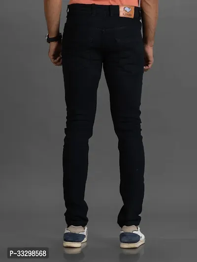 Stylish Denim Black Slim Fit Mid-Rise Jeans For Men-thumb2