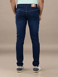 Stylish Denim Blue Slim Fit Mid-Rise Jeans For Men-thumb1